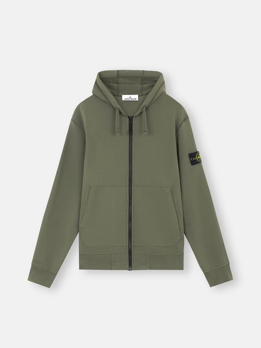 Stone Island 64251 COTTON FLEECE Hooded Full Zip Sweatshirt