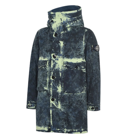 Stone Island Junior 41638 David TC Acid Wash Fishtail Parka Jacket